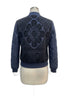 Anthropologie · Tapestry Bomber Jacket · Small · NavyBlk
