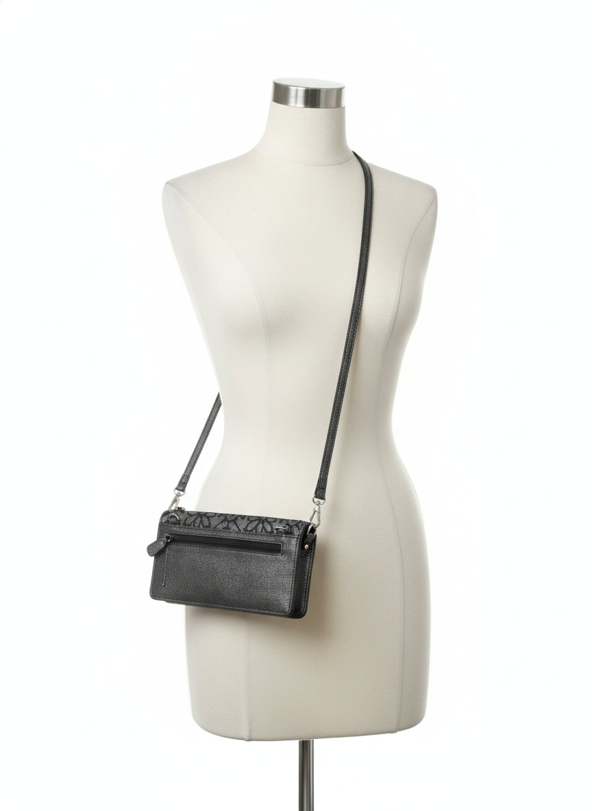 Brighton · Wallet · Crossbody · GrayBlk