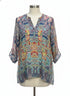 JohnnyWas · Blouse · XLarge · Blue Floral