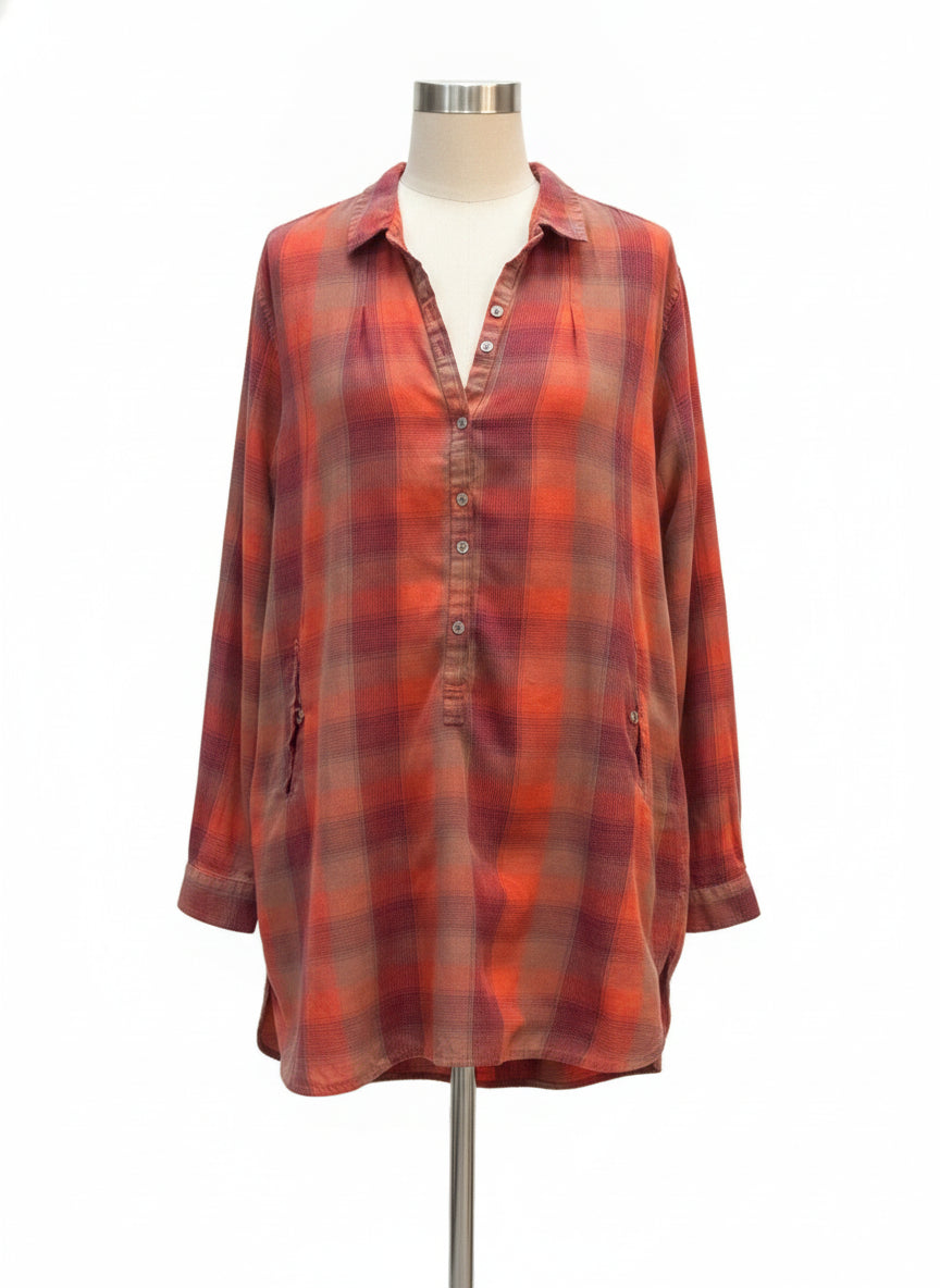 Toad&Co · Shirt · XLarge · Rust Plaid