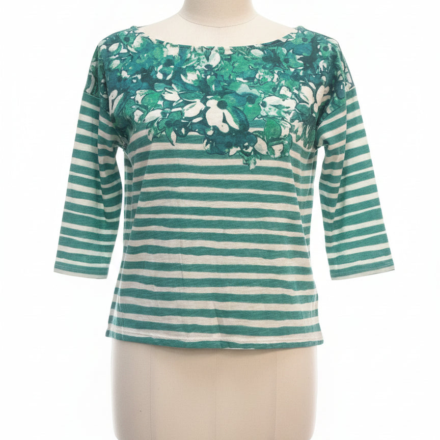 LOFT · Shirt · Small · Green, White Floral