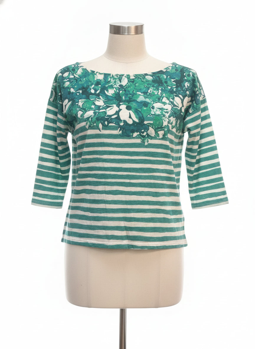LOFT · Shirt · Small · Green, White Floral