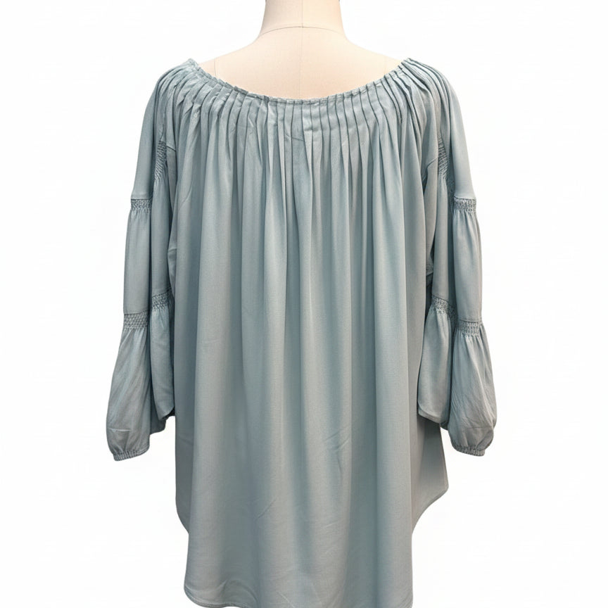 Sundance · Boho Top · Medium · Aqua