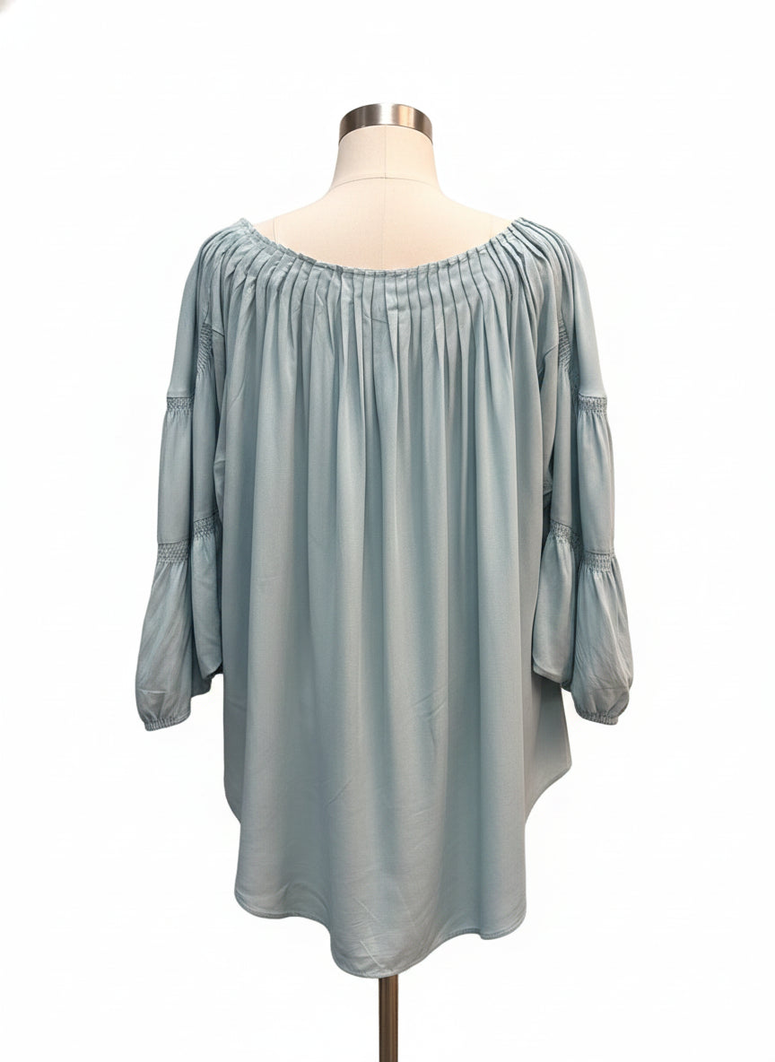 Sundance · Boho Top · Medium · Aqua