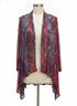 SoftSurroundings · Open Drape Cardigan · Small · BurgRose
