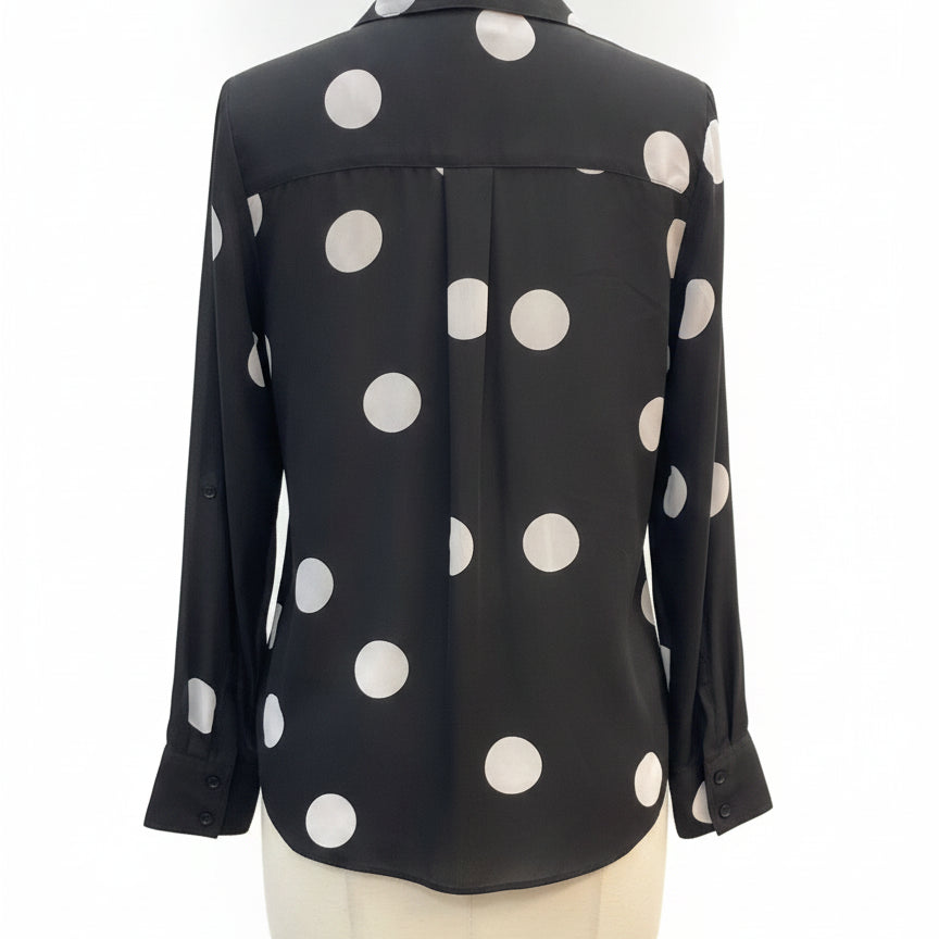 INC · Roll Tab Shirt · Medium · Black/White