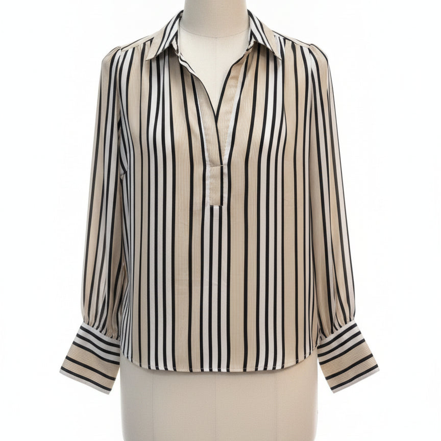Banana Republic · CreamBlk Striped · XSmall · Cream, Black Striped