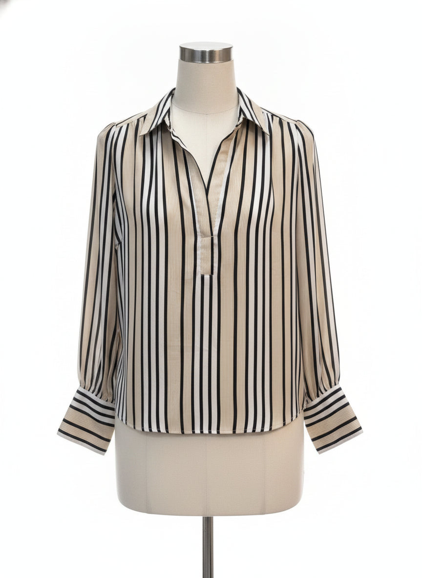 Banana Republic · CreamBlk Striped · XSmall · Cream, Black Striped