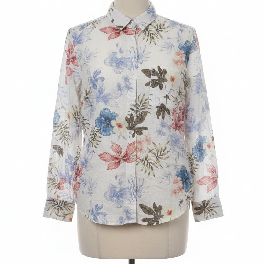 Tommy Bahama · Shirt · Small · White with Multi-color Floral Print