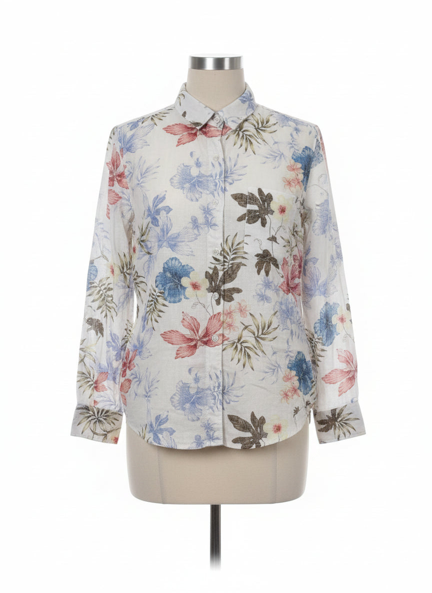 Tommy Bahama · Shirt · Small · White with Multi-color Floral Print