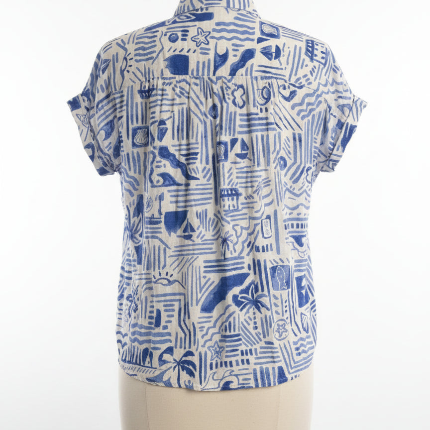 Sonoma · Seaside Pattern · Small · WhiteBlue