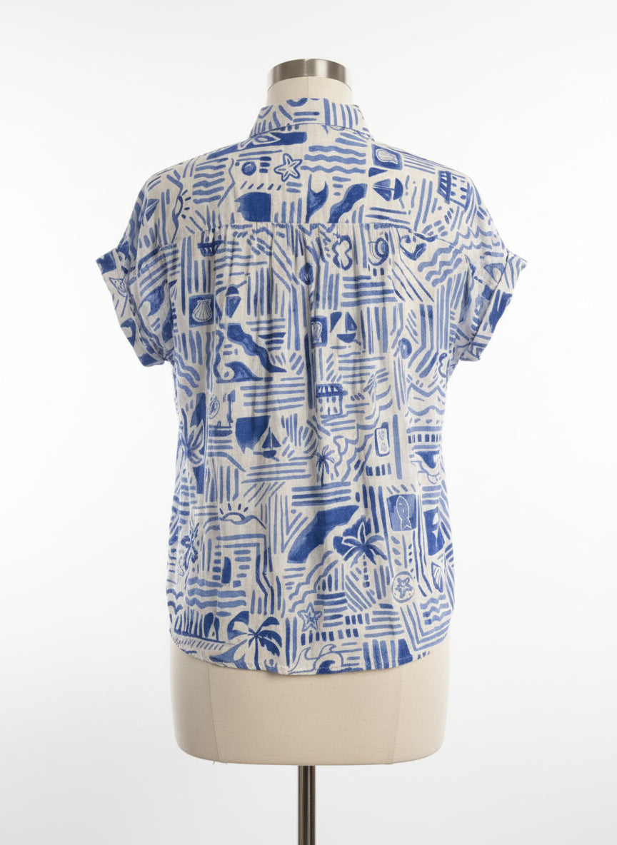 Sonoma · Seaside Pattern · Small · WhiteBlue