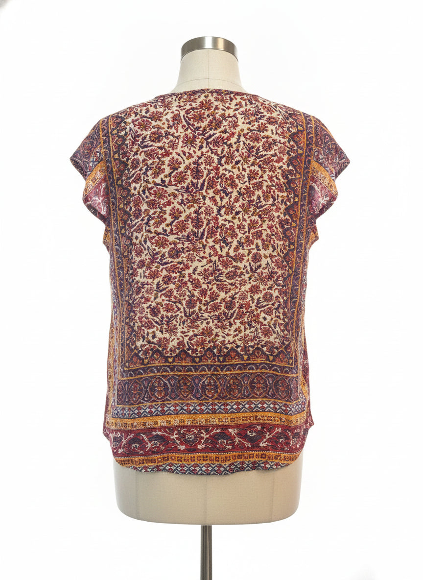 Lucky Brand · Cap Sleeve Top · Small · Multi-color