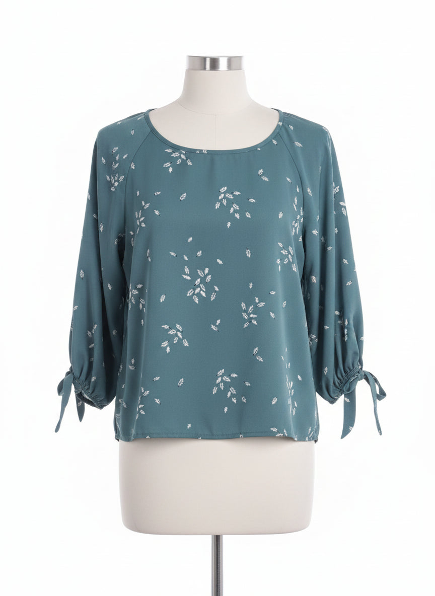 Papermoon · Papermoon · Floral Pattern Blouse · Medium · Seafoam · MEDIUM