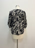 Rose&Olive · Balloon Sleeve Front Tie Detail · Small · BlackCream