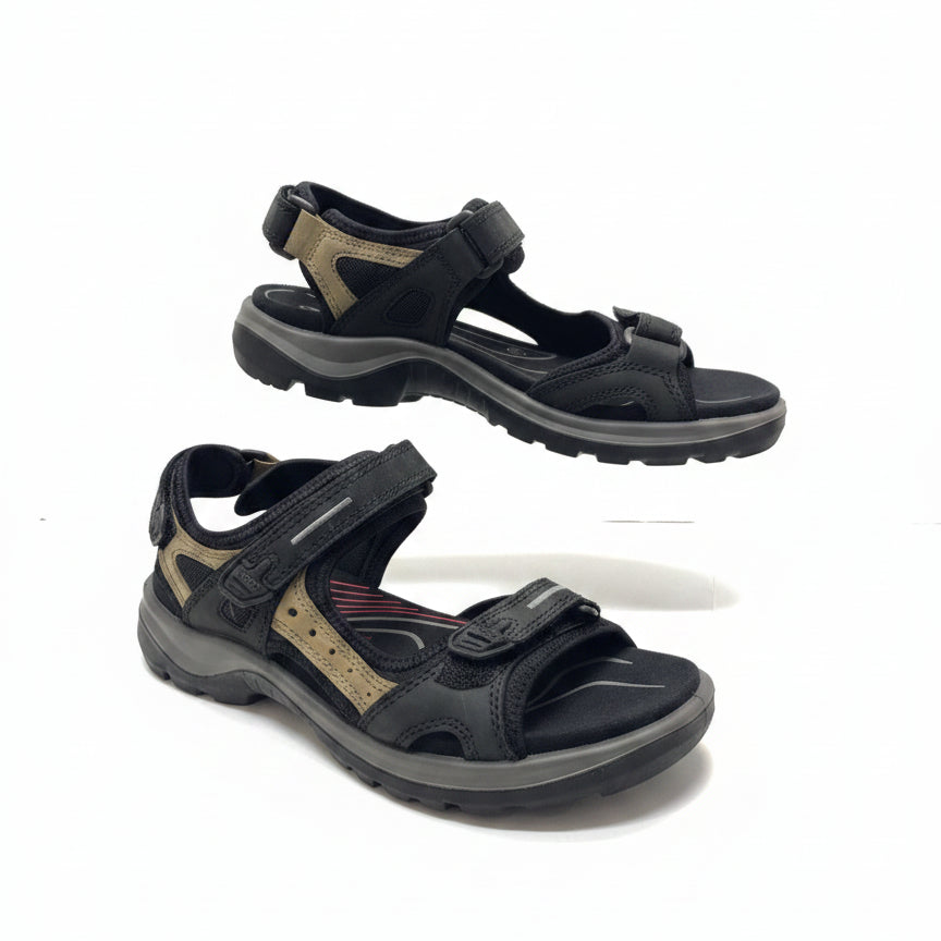 Ecco · Yucatan Sandals · 8.5 · Black