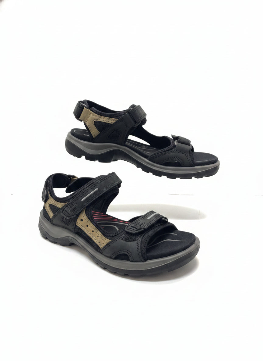 Ecco · Yucatan Sandals · 8.5 · Black