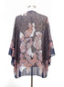 ReneeC · Sheer Paisley floral print Kimono · 2X · Navy Floral