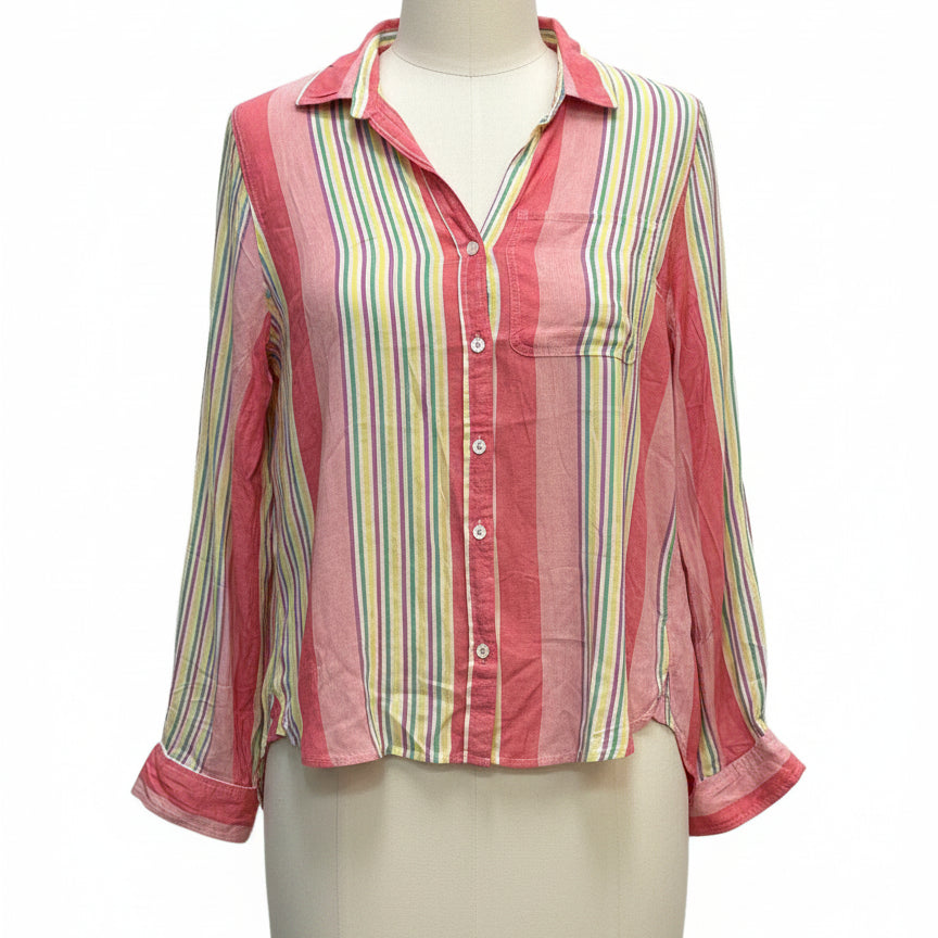 Velvet Heart · Roll Tab Shirt · M · RoseMulti