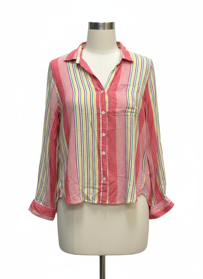 Velvet Heart · Roll Tab Shirt · M · RoseMulti