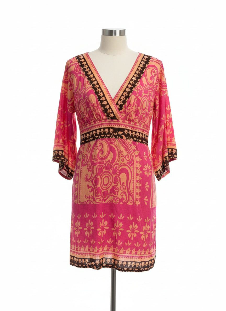 Bila · Boho Chic Dress · XLarge · PinkOrange
