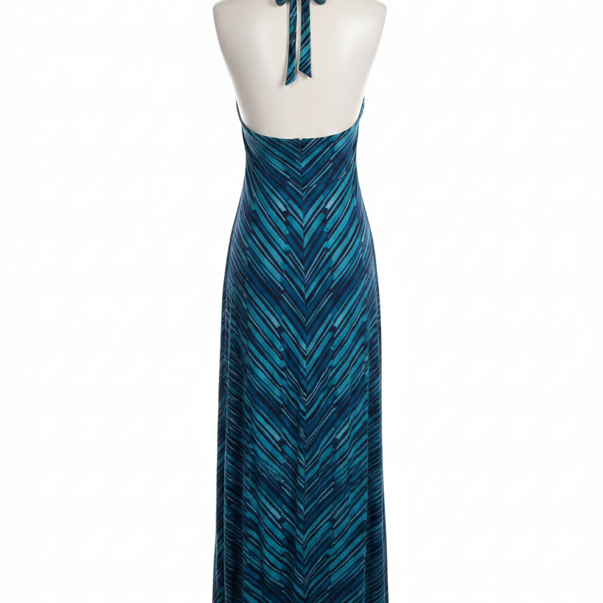 Tommy Bahama · Halter Dress · Medium · NavyBlue Striped