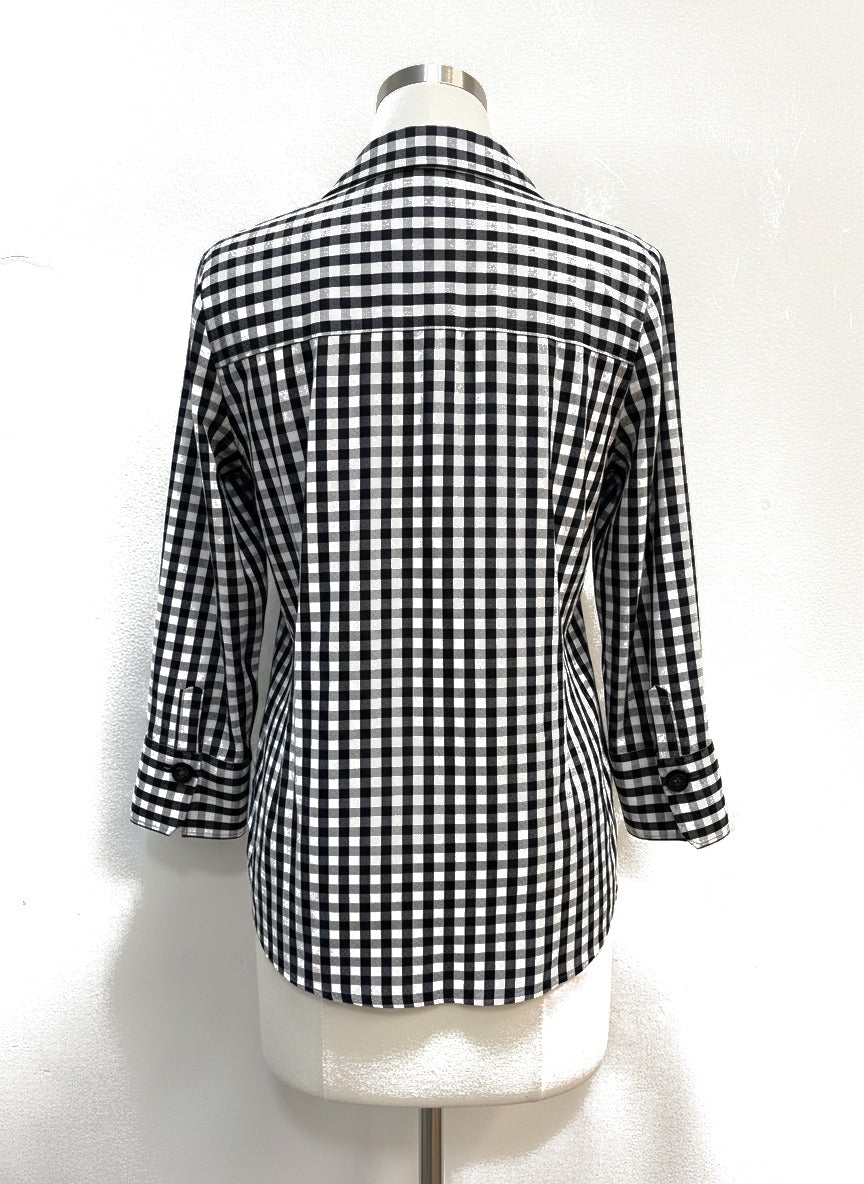 Foxcroft · Plaid · XLarge · BlackWhite