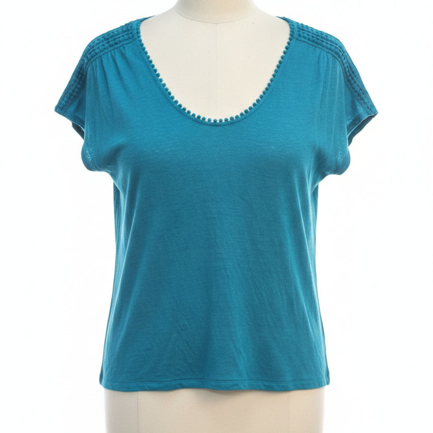 Boden · Sleeve Lace Detail · M · Turquoise