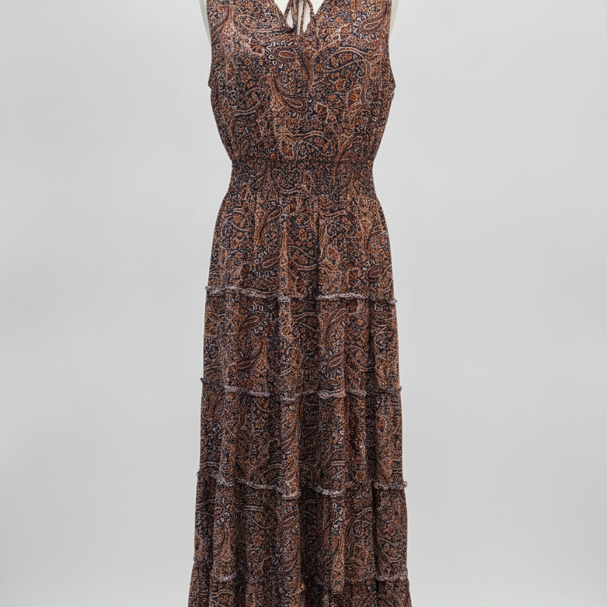 MSK · Sleeveless Dress · Medium · Navy Orange