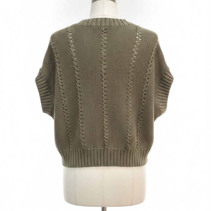 LOFT · Button Up Cardigan · Large · Olive