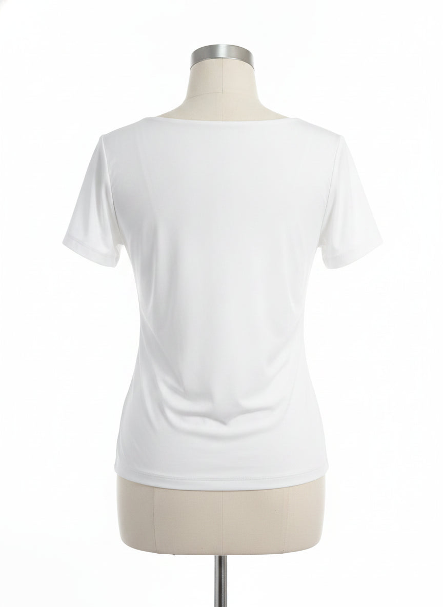 Tahari · ShortSleeve Top · Medium · White