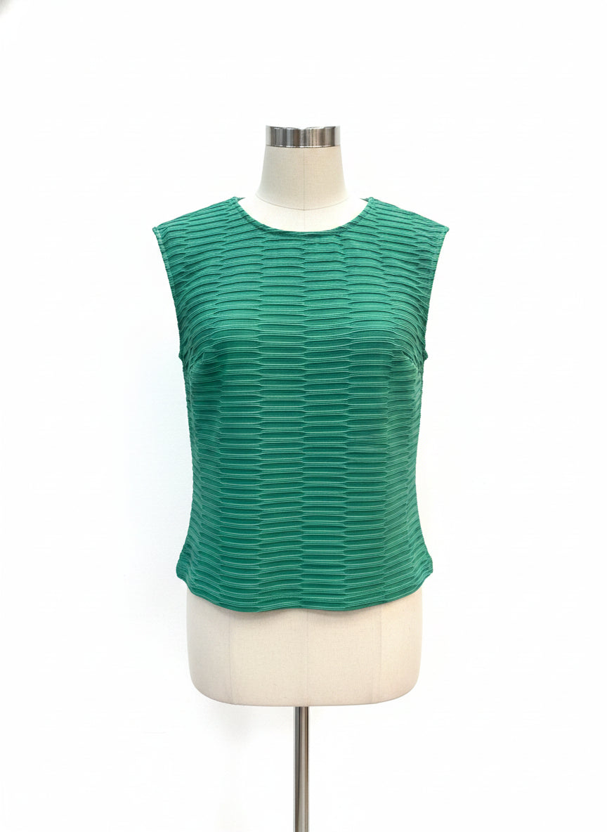 Anthropologie · Blue Tassel Cap Sleeve · Small · Green
