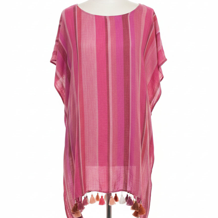 sEAFOLLY · Striped w/Fringe · OS · Pinks