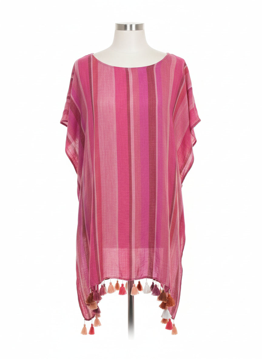 sEAFOLLY · Striped w/Fringe · OS · Pinks