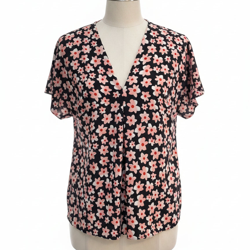CAbi · Harmony 5347 · Medium · Black Pink Floral