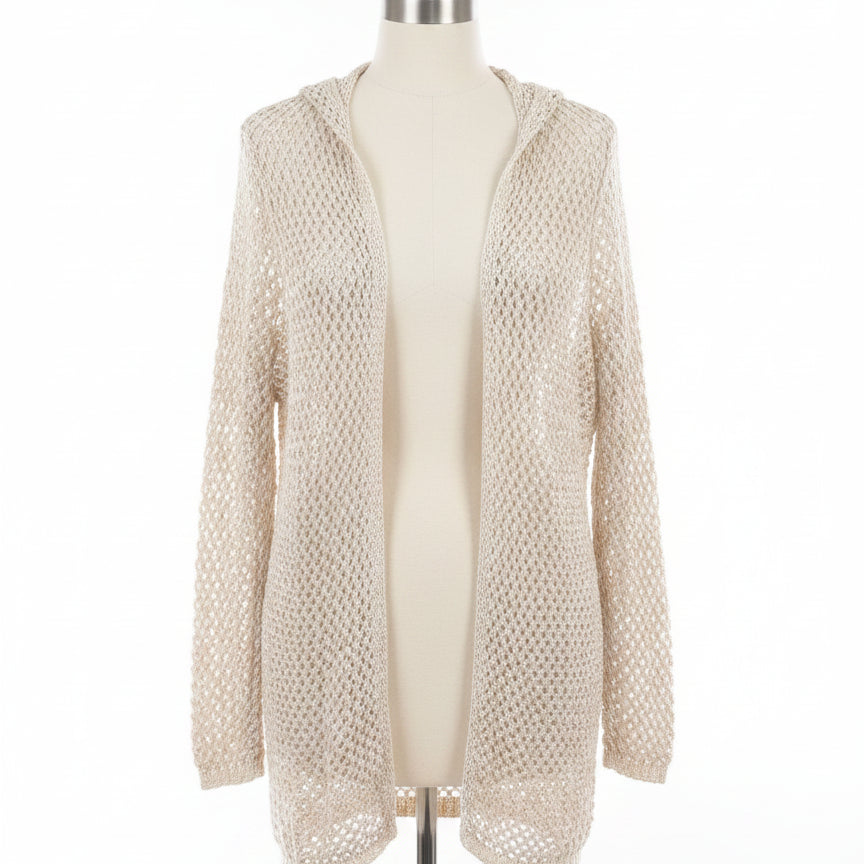 Artelier · Open Drape Cardigan · Small · Ecru