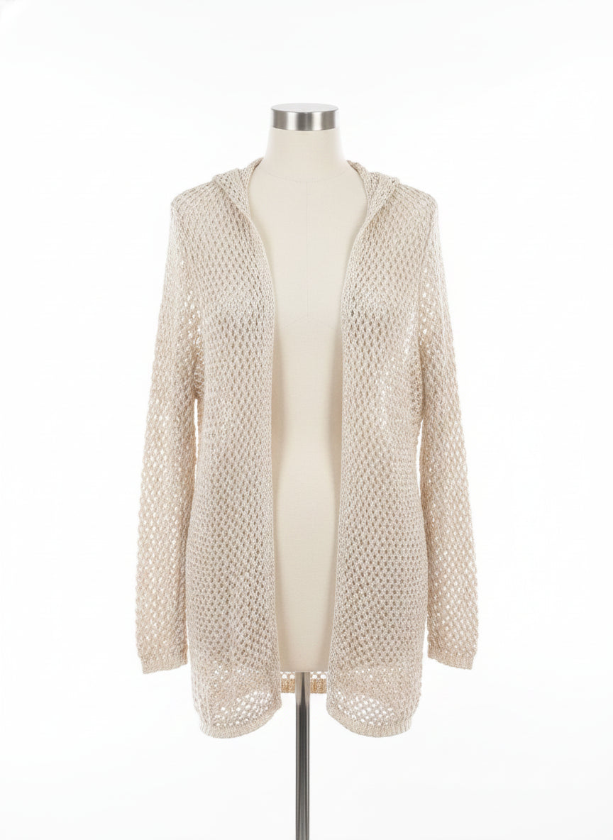 Artelier · Open Drape Cardigan · Small · Ecru