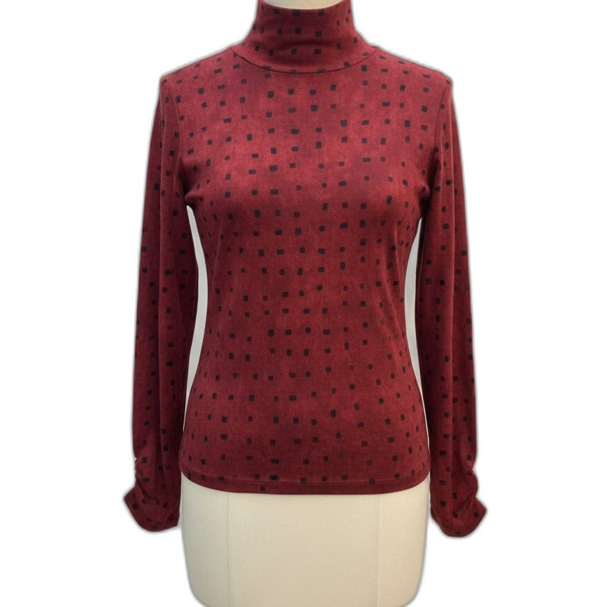 Habitat · Lots of dots Mock Neck · XLarge · Red/Black