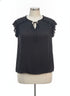 DR2 · Ruffled Sleeve Top · 1X · Black