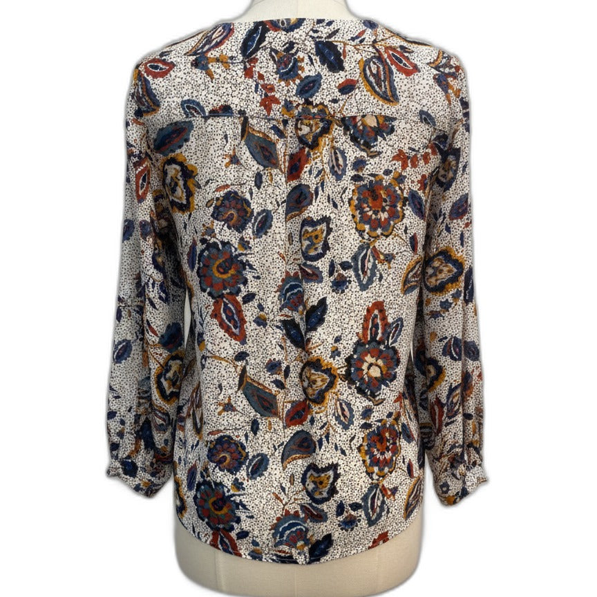 Maurices · Roll Tab Shirt · XLarge · Cream Multi Floral