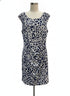 Ralph Lauren · Sleeveless Ruched Dress · 18 · Navy/White