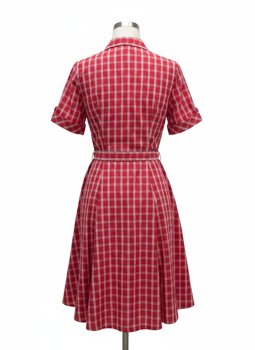 Calvin Klein · Belted Dress · 2 · RoseWhite