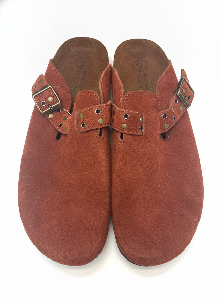 White Mountain · Berben Clogs · 10 · Rust Suede