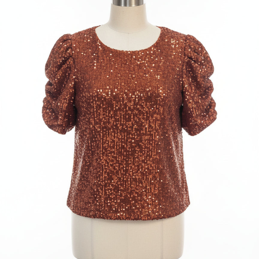 Anthropologie · ShortSleeve Top · Small · Orange