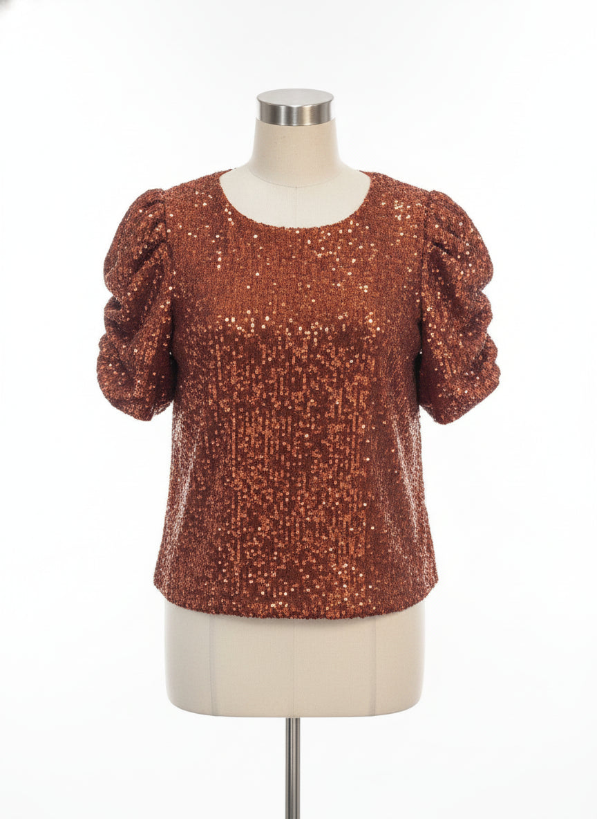 Anthropologie · ShortSleeve Top · Small · Orange