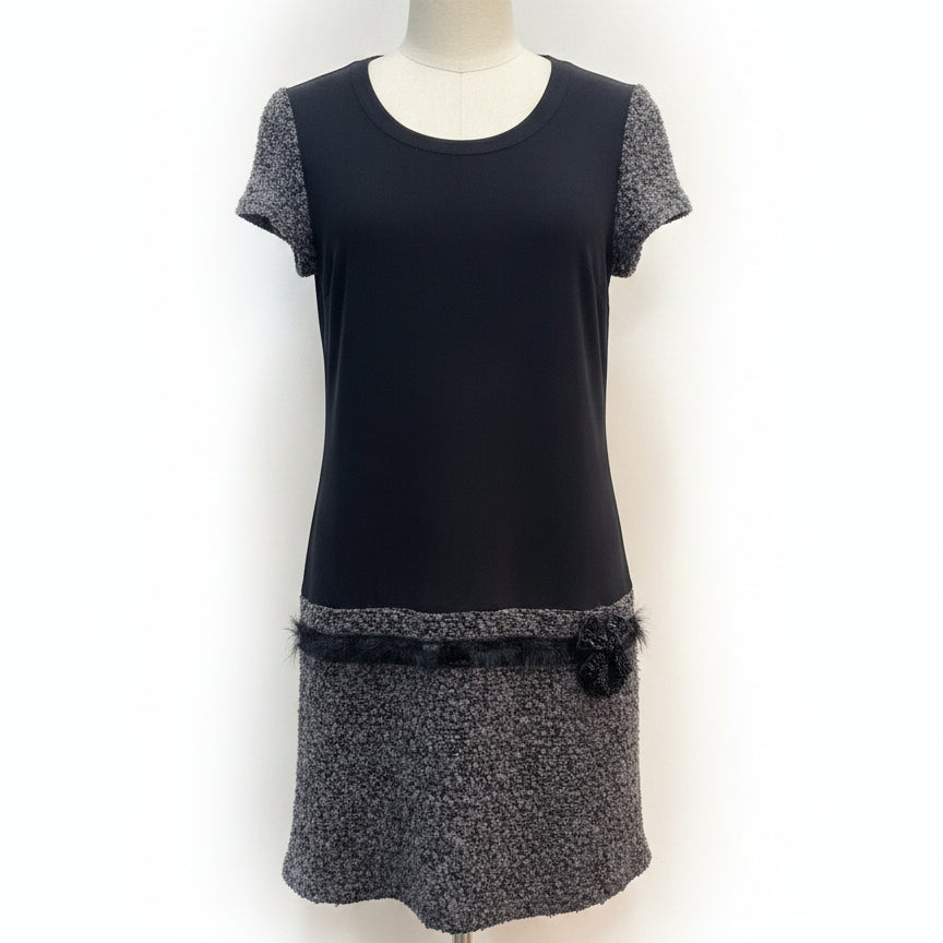 JosephRibkoff · ShortSleeve Dress · 6 · BlackGray