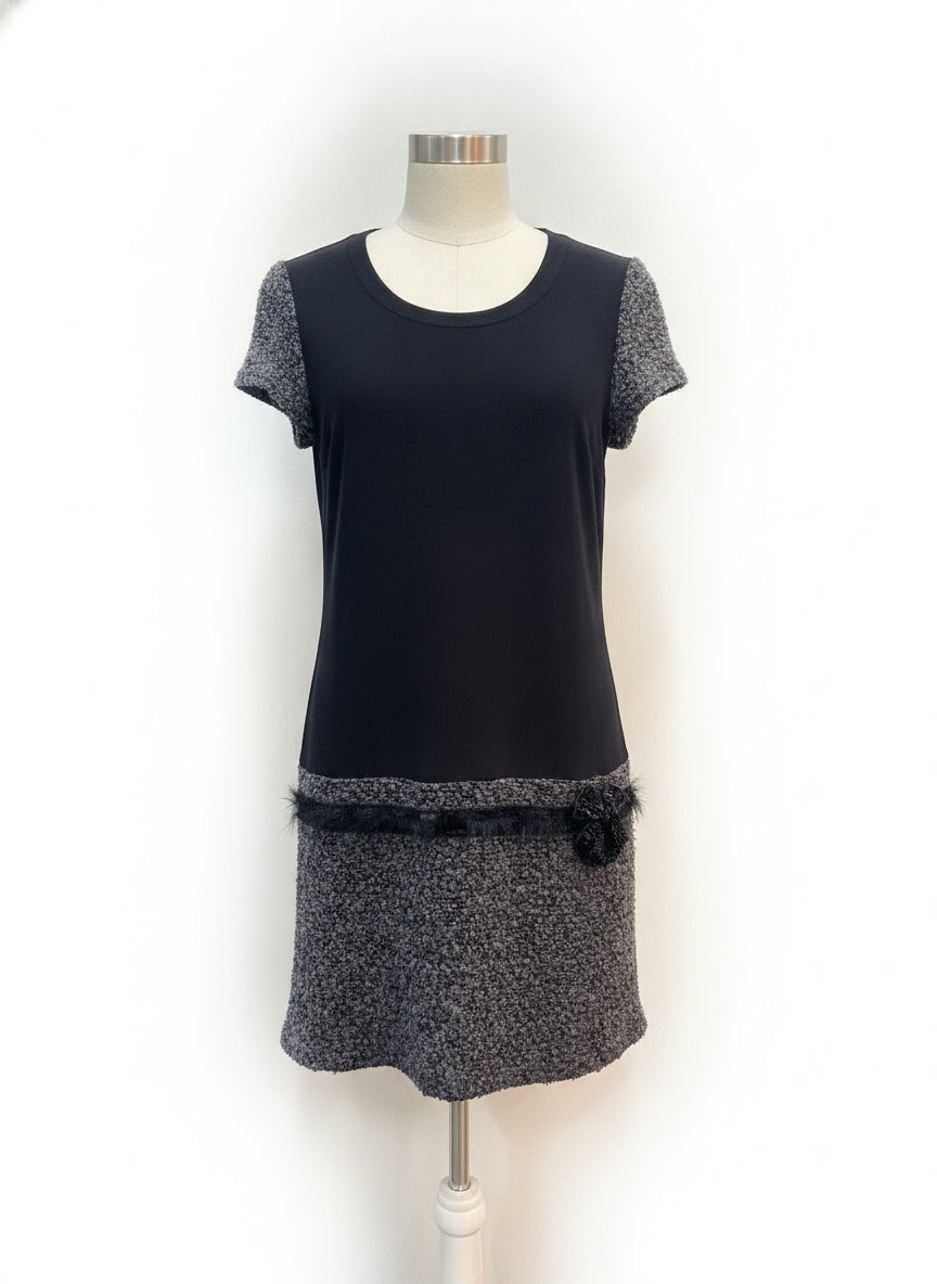 JosephRibkoff · ShortSleeve Dress · 6 · BlackGray