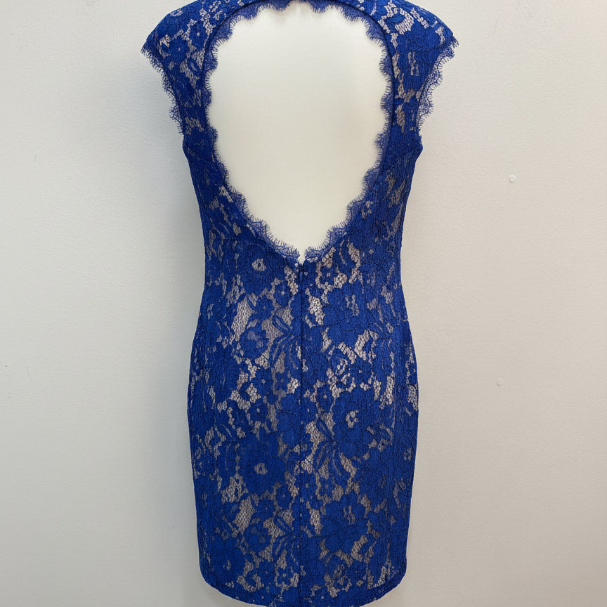 Aidan Mattox · Royal Lace Overlay · 4 · Royal Blue