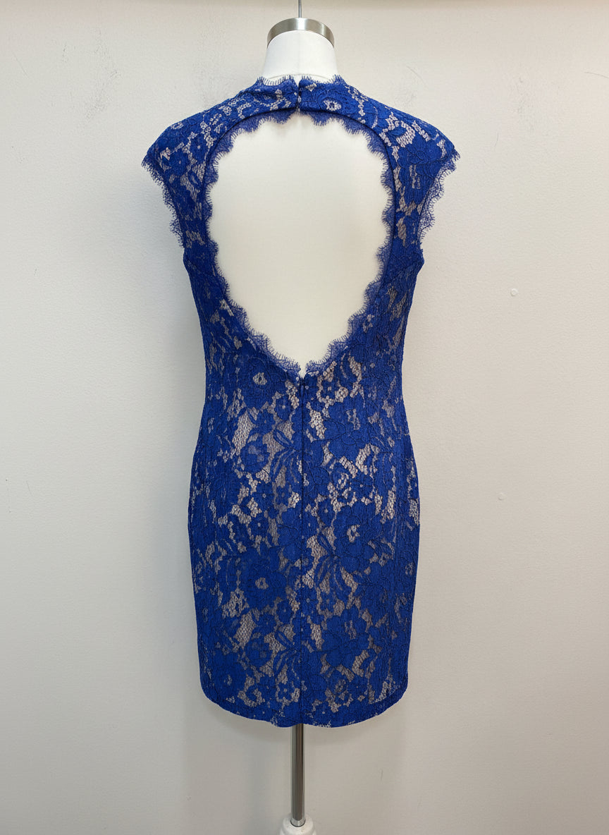 Aidan Mattox · Royal Lace Overlay · 4 · Royal Blue