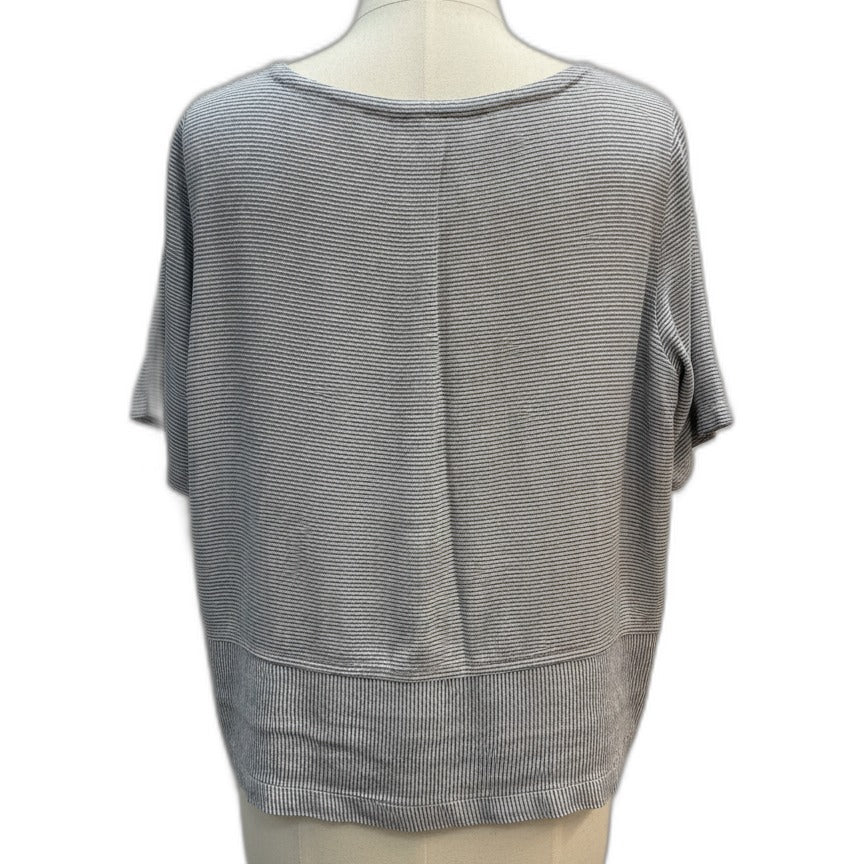 Tahari · Linen Top · Small · WhiteBlk